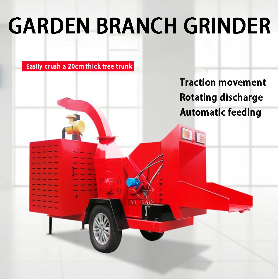 Factory Price Diesel Engine Hydraulic Roof Shredder Hammermill Shredder Brush Grinder for Wood